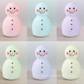 Bedroom bedside table snowman silicone sleep lamp